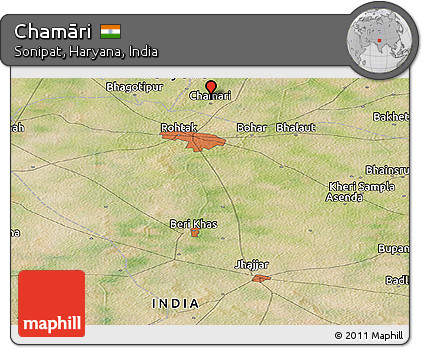 Satellite Panoramic Map of Chamāri