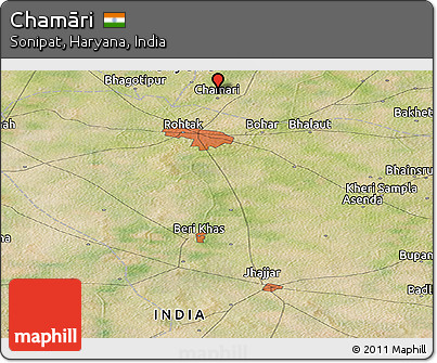 Satellite Panoramic Map of Chamāri