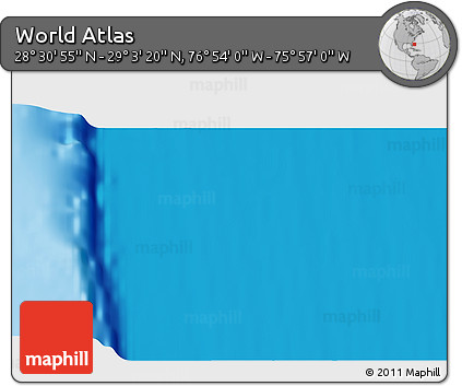 Physical 3D Map of the Area around 28° 47' 8" N, 76° 25' 30" W