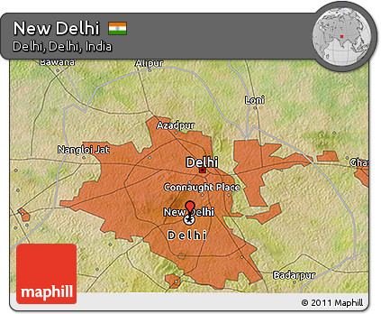 Satellite 3D Map of New Delhi