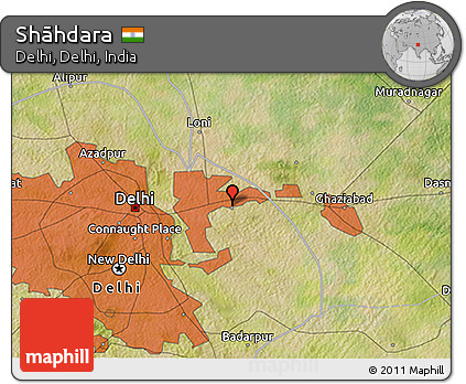 Satellite 3D Map of Shāhdara
