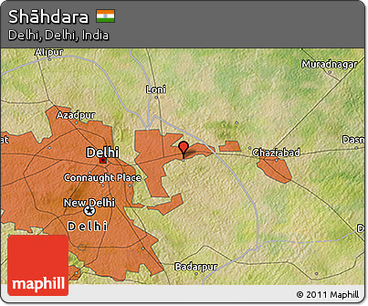 Satellite 3D Map of Shāhdara