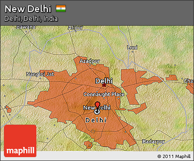 Satellite 3D Map of New Delhi