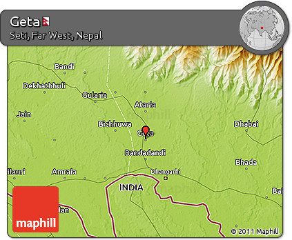 Physical 3D Map of Geta