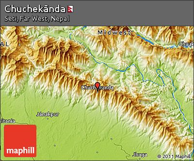 Physical 3D Map of Chuchekānda