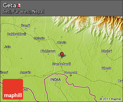 Physical 3D Map of Geta