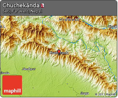 Physical 3D Map of Chuchekānda