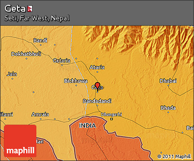 Political 3D Map of Geta