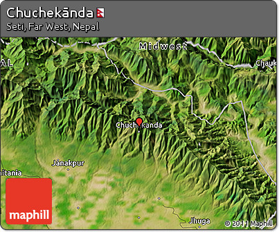 Satellite 3D Map of Chuchekānda