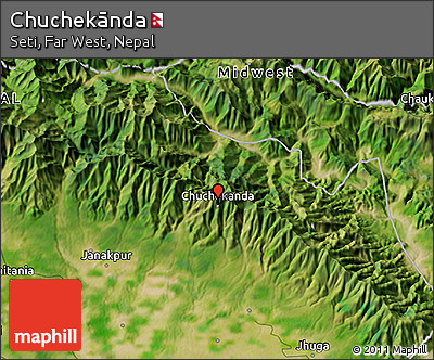 Satellite 3D Map of Chuchekānda