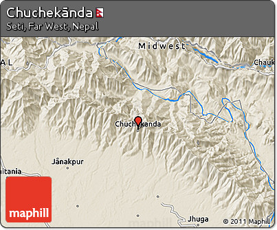 Shaded Relief 3D Map of Chuchekānda