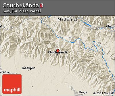 Shaded Relief 3D Map of Chuchekānda