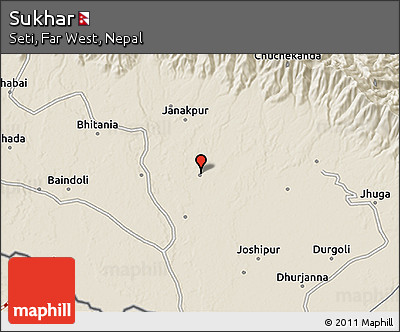 Shaded Relief 3D Map of Sukhar