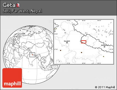 Blank Location Map of Geta