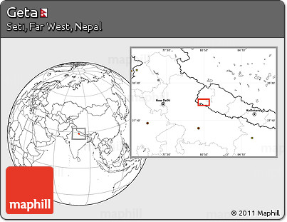 Blank Location Map of Geta