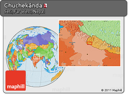 Political Location Map of Chuchekānda