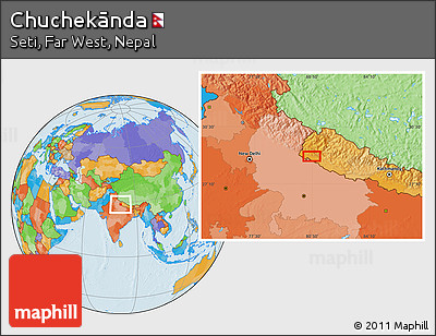 Political Location Map of Chuchekānda