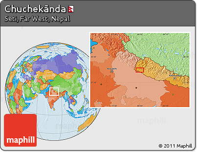 Political Location Map of Chuchekānda