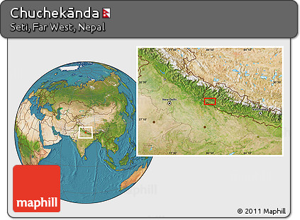 Satellite Location Map of Chuchekānda