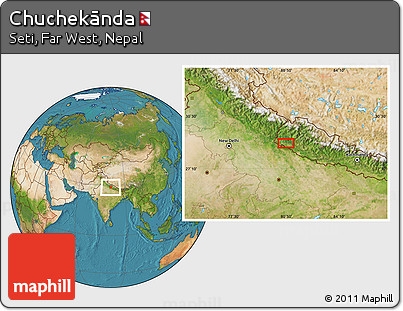 Satellite Location Map of Chuchekānda
