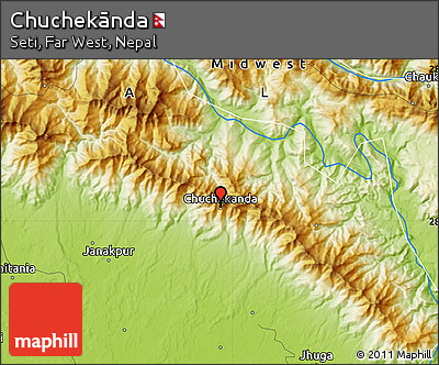 Physical Map of Chuchekānda
