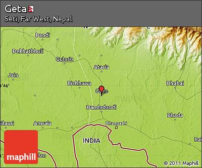 Physical Map of Geta