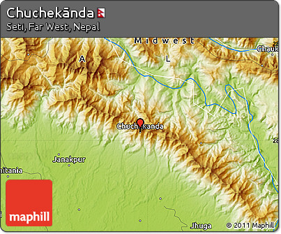 Physical Map of Chuchekānda