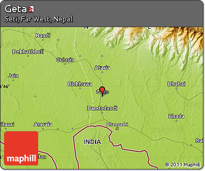 Physical Map of Geta