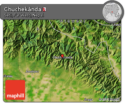 Satellite Map of Chuchekānda
