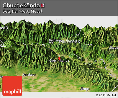 Satellite Panoramic Map of Chuchekānda