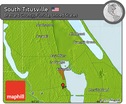 Physical Map of South Titusville