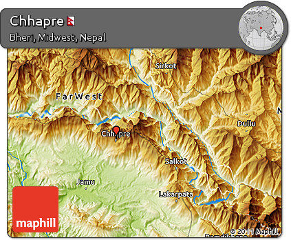 Physical 3D Map of Chhapre