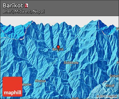 Political 3D Map of Barīkot