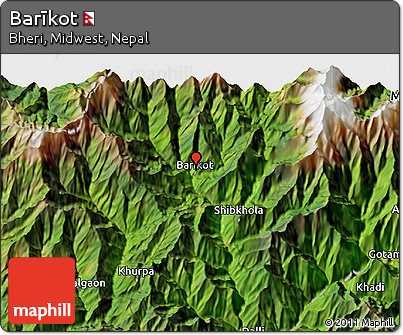 Satellite 3D Map of Barīkot