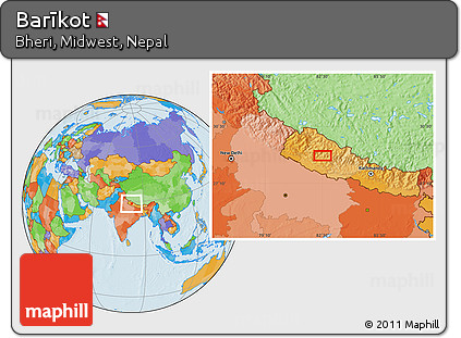 Political Location Map of Barīkot