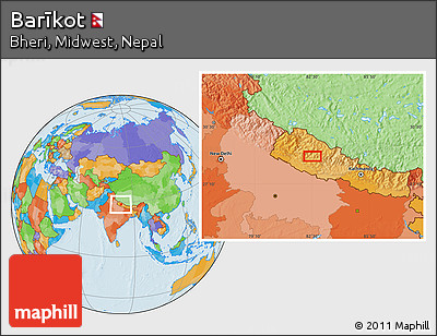 Political Location Map of Barīkot