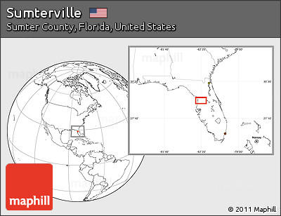 Blank Location Map of Sumterville