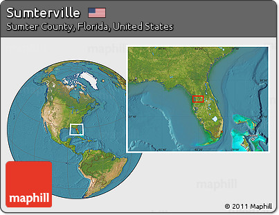 Satellite Location Map of Sumterville