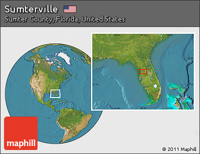 Satellite Location Map of Sumterville