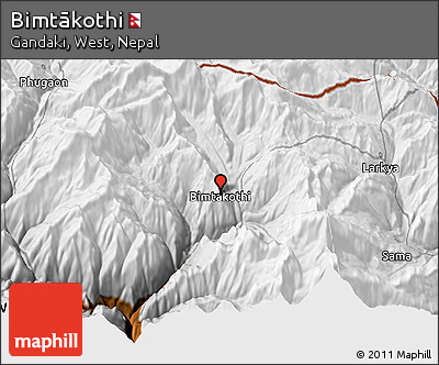 Physical 3D Map of Bimtākothi