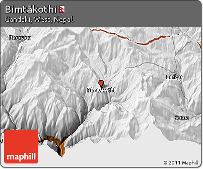 Physical 3D Map of Bimtākothi