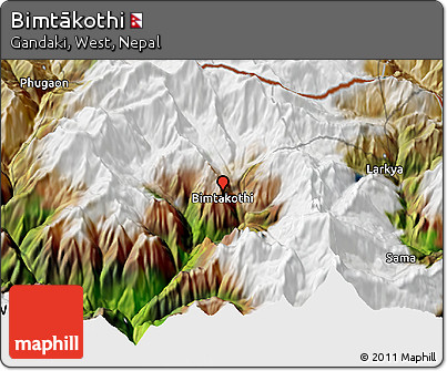 Satellite 3D Map of Bimtākothi