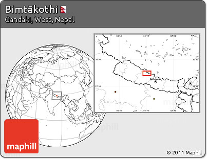 Blank Location Map of Bimtākothi
