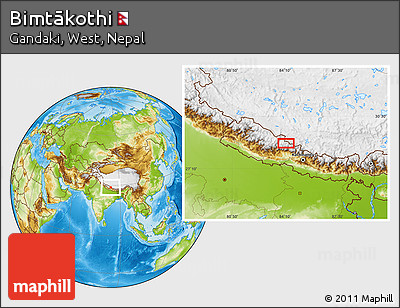 Physical Location Map of Bimtākothi
