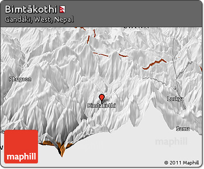 Physical Panoramic Map of Bimtākothi