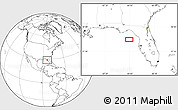 Blank Location Map of the area around 28° 47' 8" N, 84° 4' 29" W