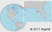 Gray Location Map of the area around 28° 47' 8" N, 84° 4' 29" W