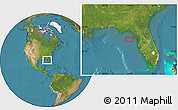 Satellite Location Map of the area around 28° 47' 8" N, 84° 4' 29" W