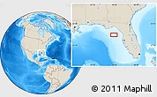 Shaded Relief Location Map of the area around 28° 47' 8" N, 84° 4' 29" W