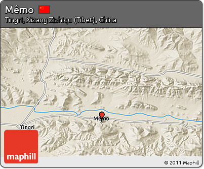 Shaded Relief 3D Map of Mêmo